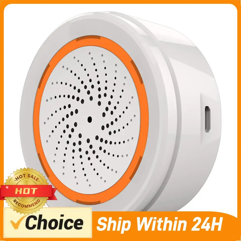 Smart Siren Alarm Tuya Zigbee Sound Light Sensor Smart Alarm Siren 90dB App Remote Control Home Security Protection System