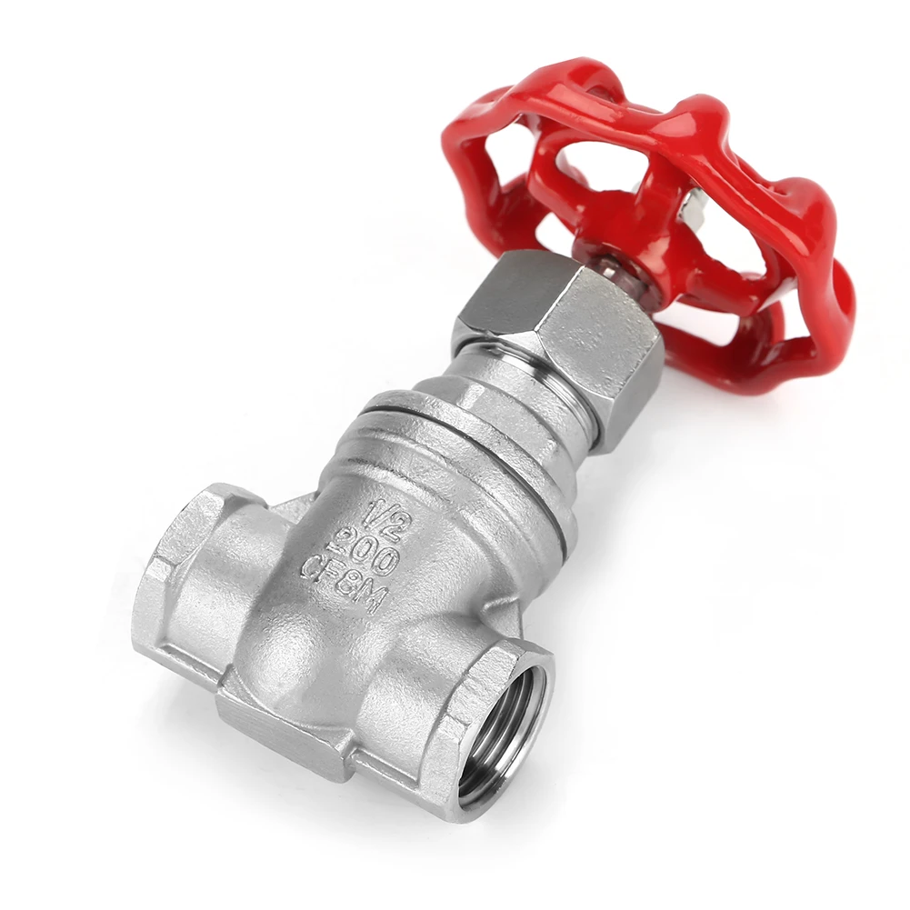 DN15 صمام بوابة المياه الفولاذ المقاوم للصدأ G1/2 صمام سلويس دوار ملحقات الأجهزة المعدات الصناعية الكيميائية الميكانيكية #4