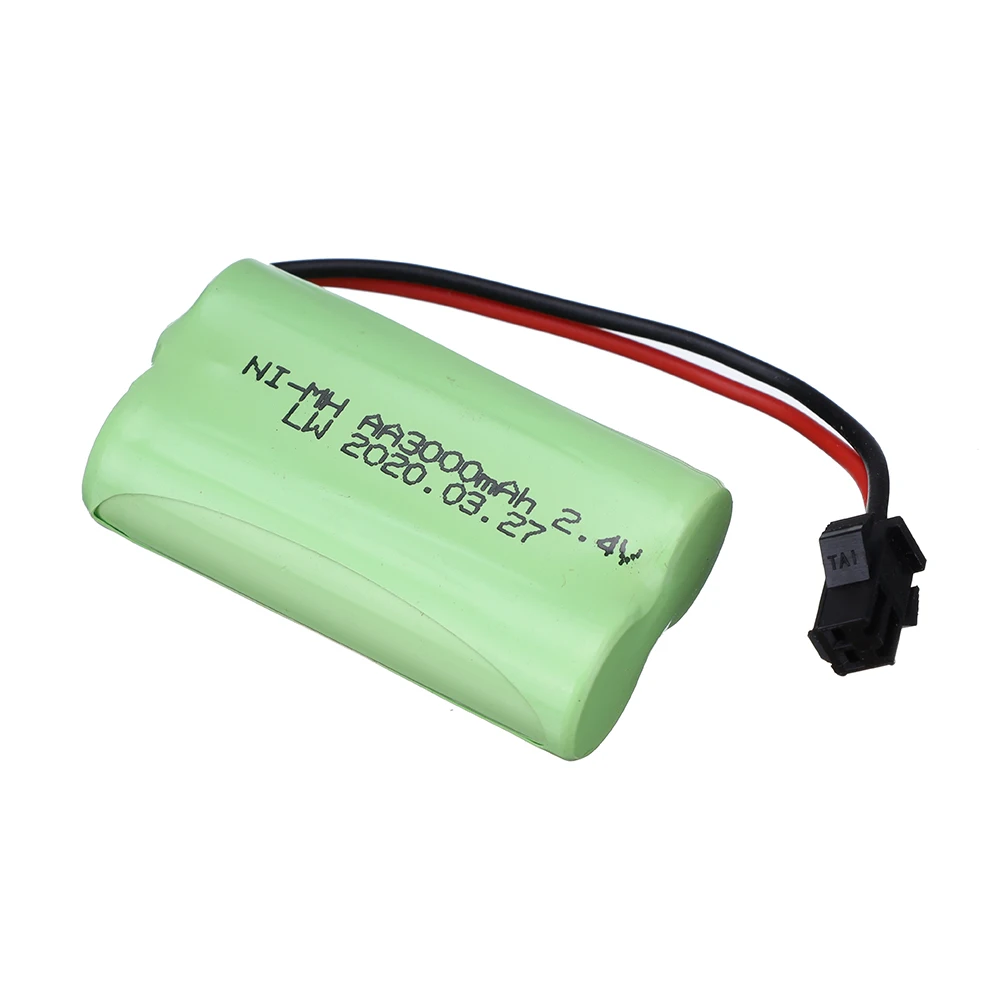 Nimh-rcカー用の充電式バッテリー,2.4v,3000mah,aa,リモコン,レーシングトラック,タンク,ロボット,ボート,銃