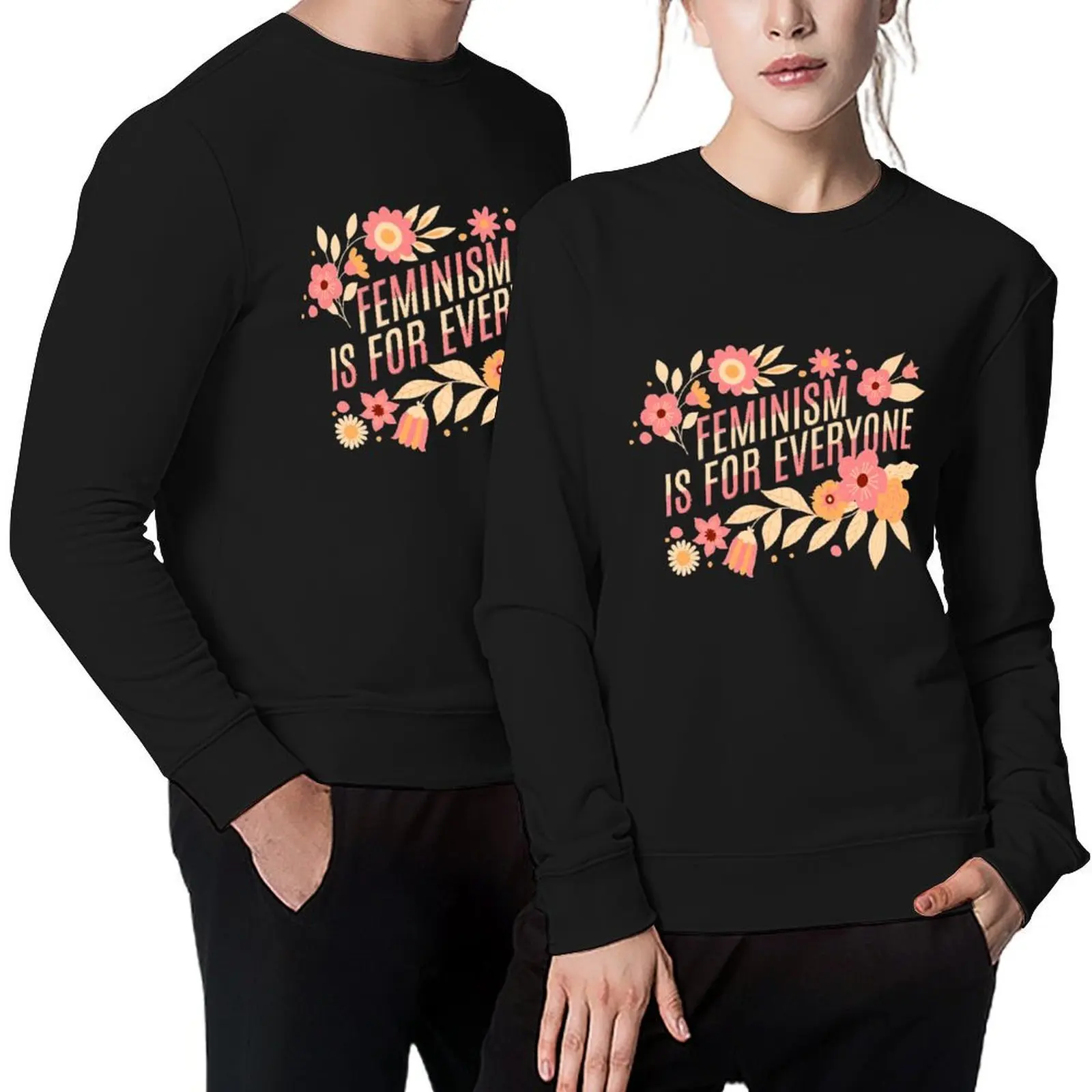 

Feminism Is For Everyone Groovy Floral Pullover men's coat men's clothes winter clothes hooded sweatshirts