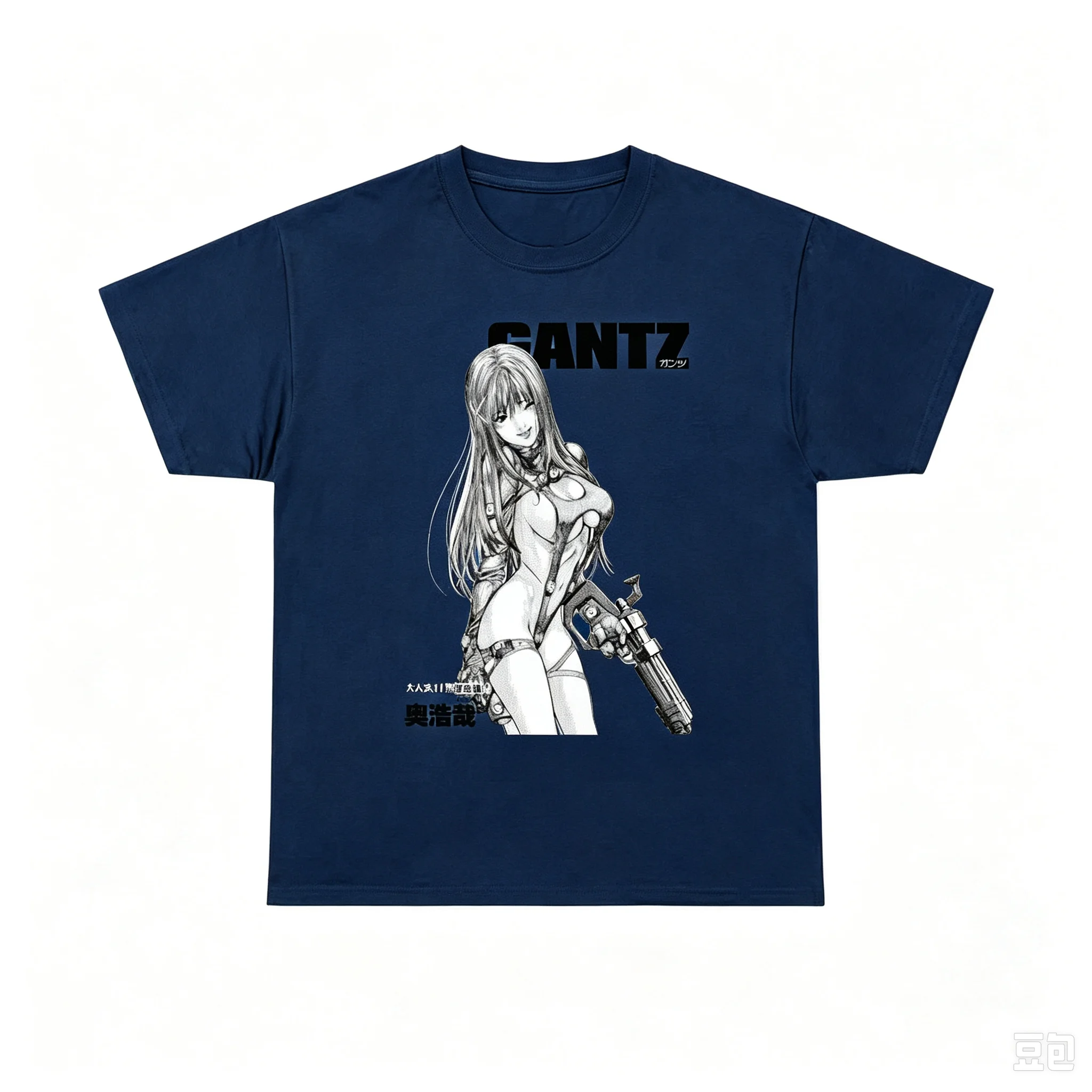 GANTZ Japanisches Manga-Anime-Grafik-T-Shirt, Unisex, Rundhalsausschnitt, kurzärmelig, Retro-Design mit Reika Shimohira-Motiv, lässige Streetwear-Oberteile. – Detail 4