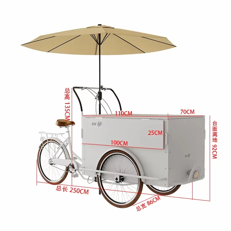 

Manufacturers Wholesale Reverse Rider Mobile Tricycle Street Mobile Food Truck Cart For Snack