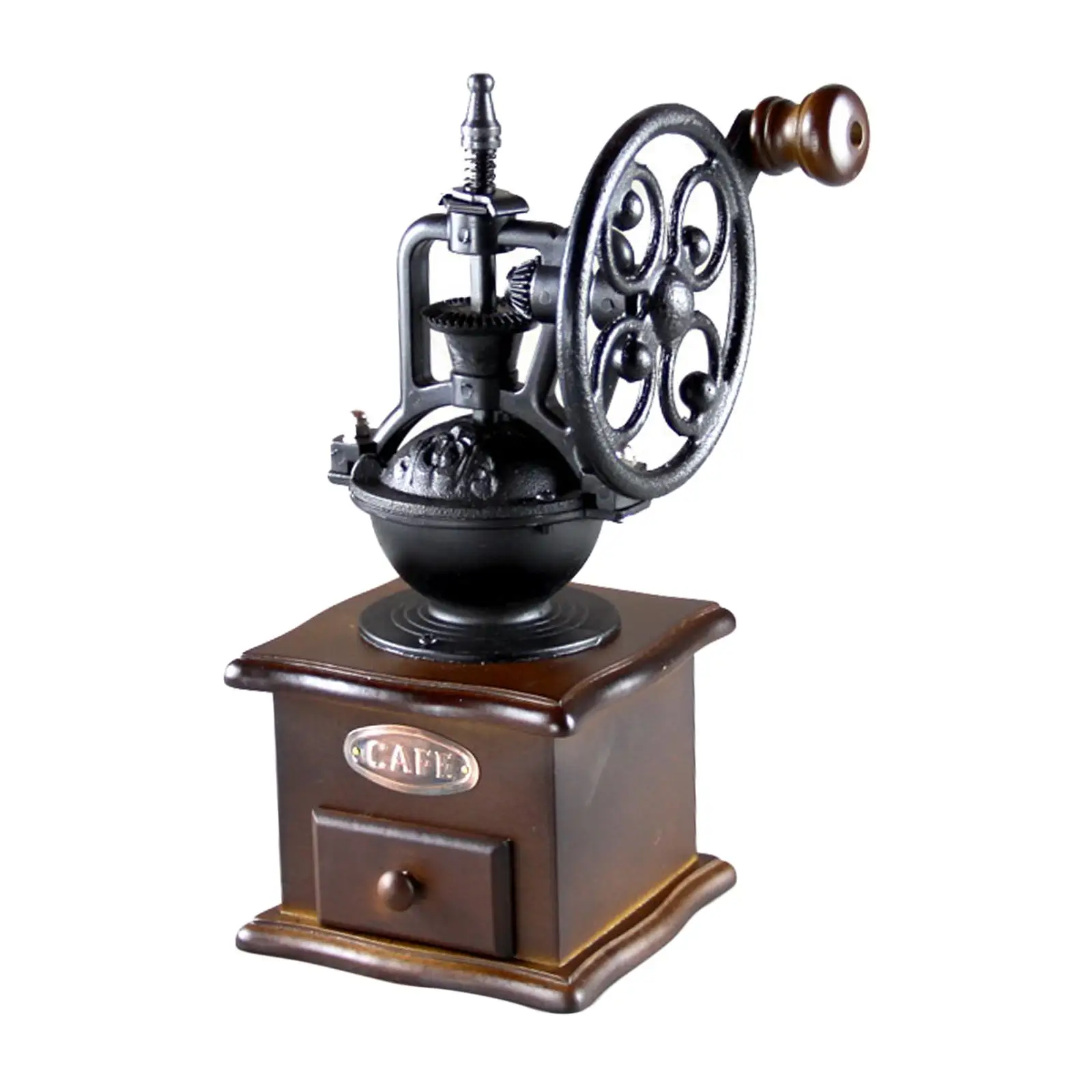 Classic Coffee Grinder Windmill Wheel Grain Mill for Kitchen Office Picnic