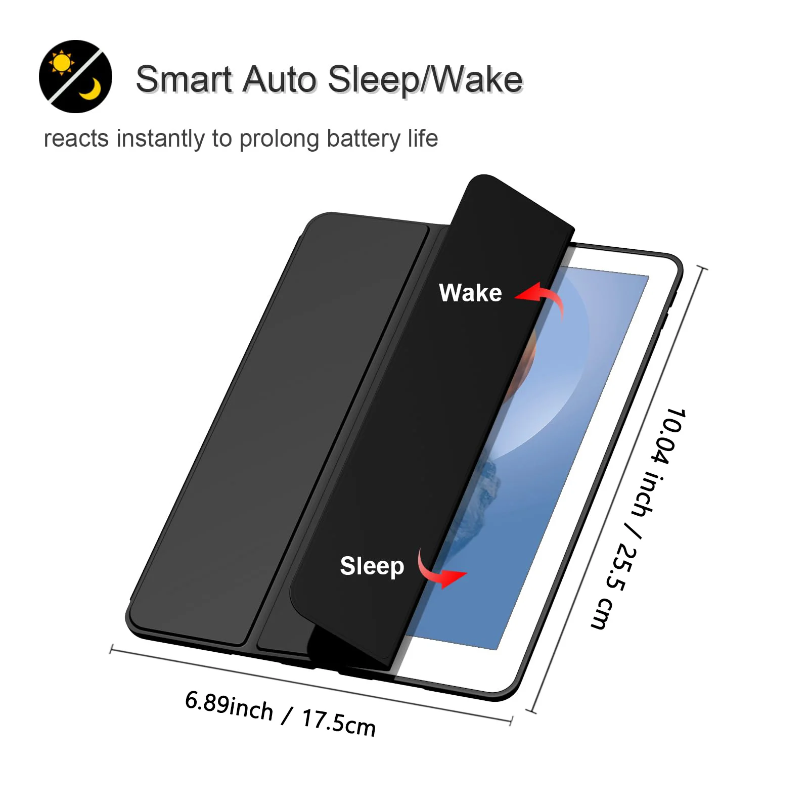 For iPad 10.2 2019 2020 2021 7th 8th 9th Generation Magnetic Flip Smart Cover for iPad 7 8 9 with Soft Silicone Back Shell image 3