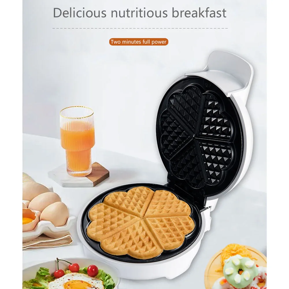 

1000W Mini Waffle Maker 220V EU Plug Non-Stick Coated Platen Home Appliances Kids Snack Multifunction ElectricBreakfast Machine