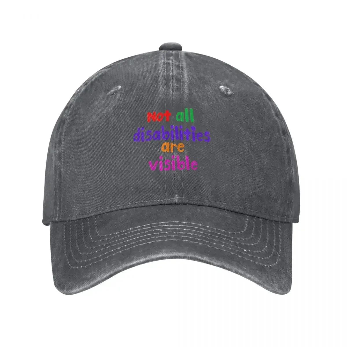 Not all disabilities are visible chronic conditions invisible illnesses Baseball Cap Ball Cap cute Trucker Cap Mens Hats Women's