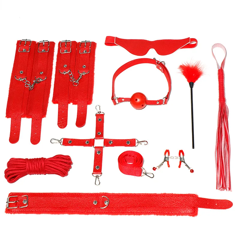 Kit de pareja Sexual BDSM para mujeres, accesorios eróticos para adultos, esposas para hombres, sesión Gay, tapón Anal, Sexo