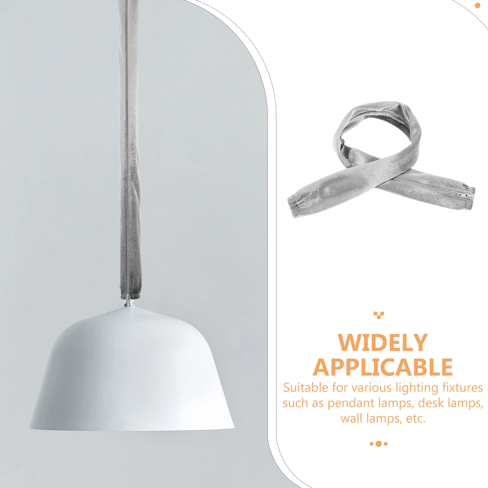 

Chandelier Fabric Cover Pendant Chain Casing Protector Zipper Cord Concealment Sleeves Flannel Cozy Lamp Accessories Sock