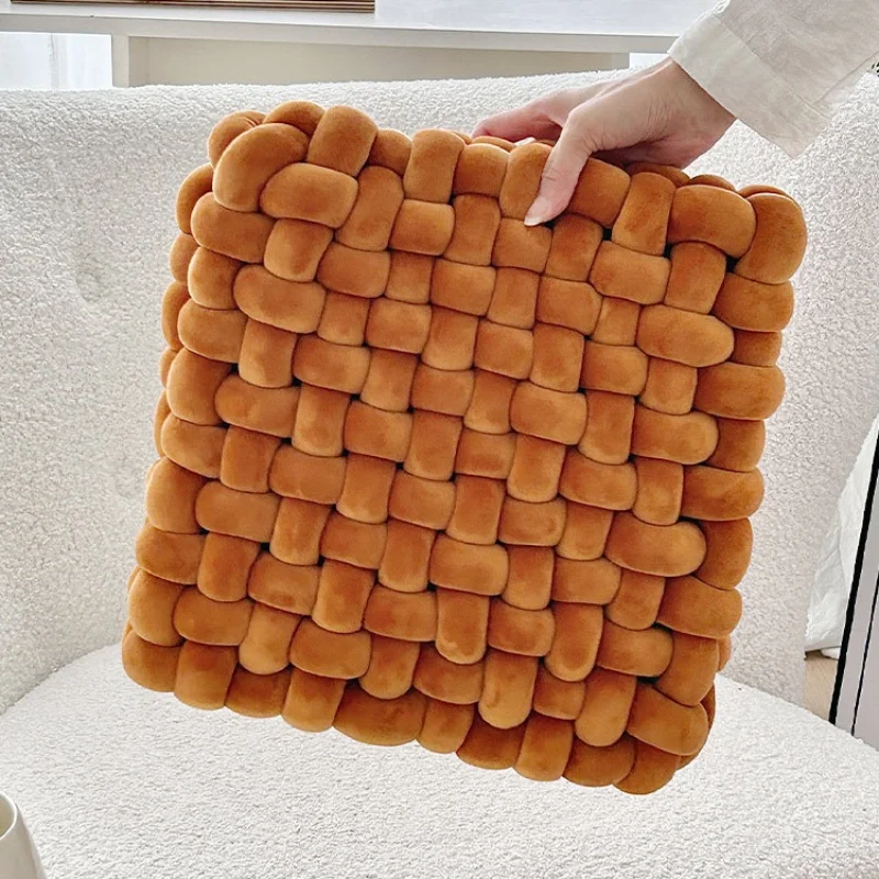 Aesthetic Knot Plush Cushion Nordic Sleeping Stuffed Pillow Sofa Decorative Pillow Office Chair Windowsill Fllor Weaven Cushion