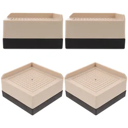 4 Pcs Heavy Duty Chair Bed Mat Risers for Couch Legs Lifter 85X85CM Table Beige Desk