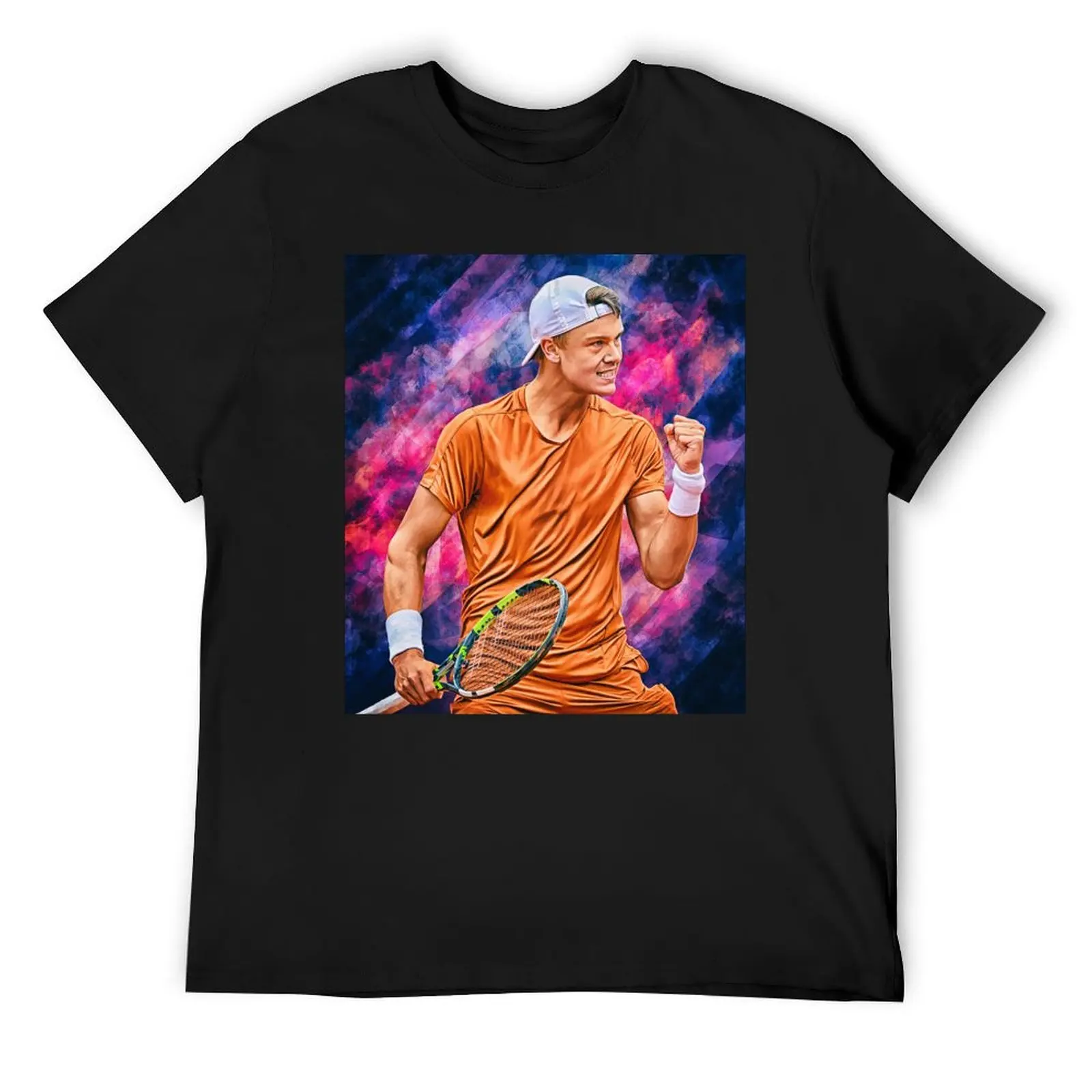 Holger Rune of Denmark come on gesture. Munich 2023. Digital artwork print wall poster. Tennis fan art gift. T-Shirt