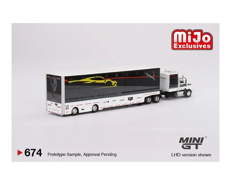 MINI GT 1:64 Chevroler Racing C8.R Racing Transporter Set Model Car