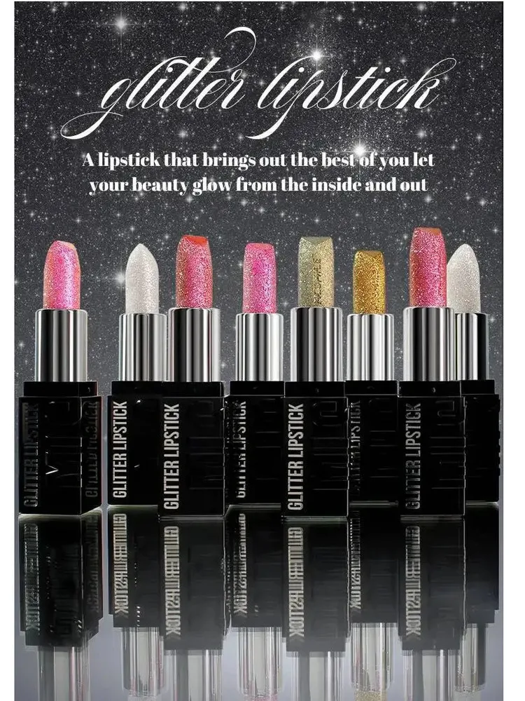 

MLSMILE MLSMILE Dia Shimmer Lipstick: Metallic Pearl-Infused, Long-Lasting Moisturizing Lipstick With Non-Transfer Formula