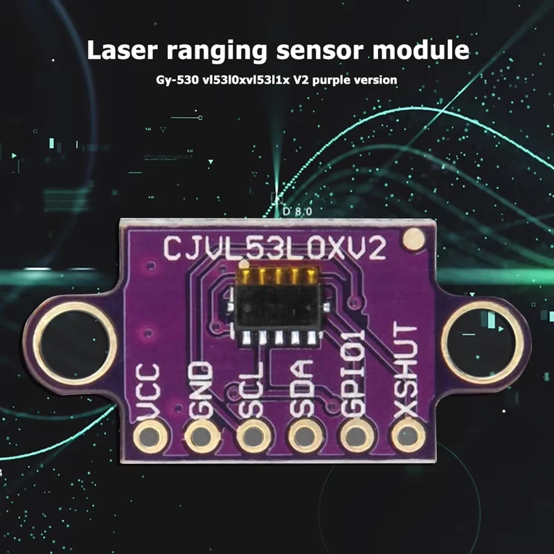 6PCS VL53L0X V2 Laser Distance Measuring Sensor Module Time-Of-Flight Distance Measurement With Serial And PWM Output