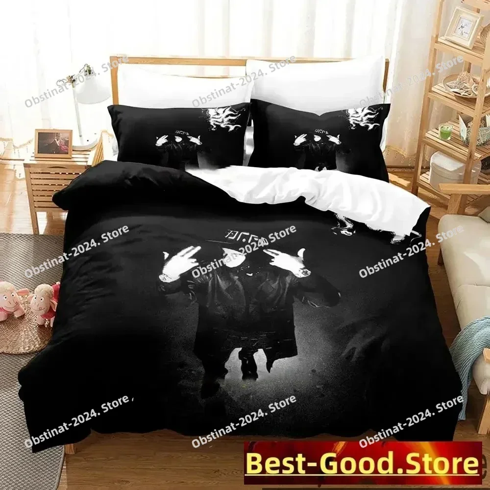 Fashion 3D Yeat Rapper Bedding Set Printed single Comforter Quilt Bed Cover Duvet Cover Pillow Case 3 Pieces Set Kids Adult Size