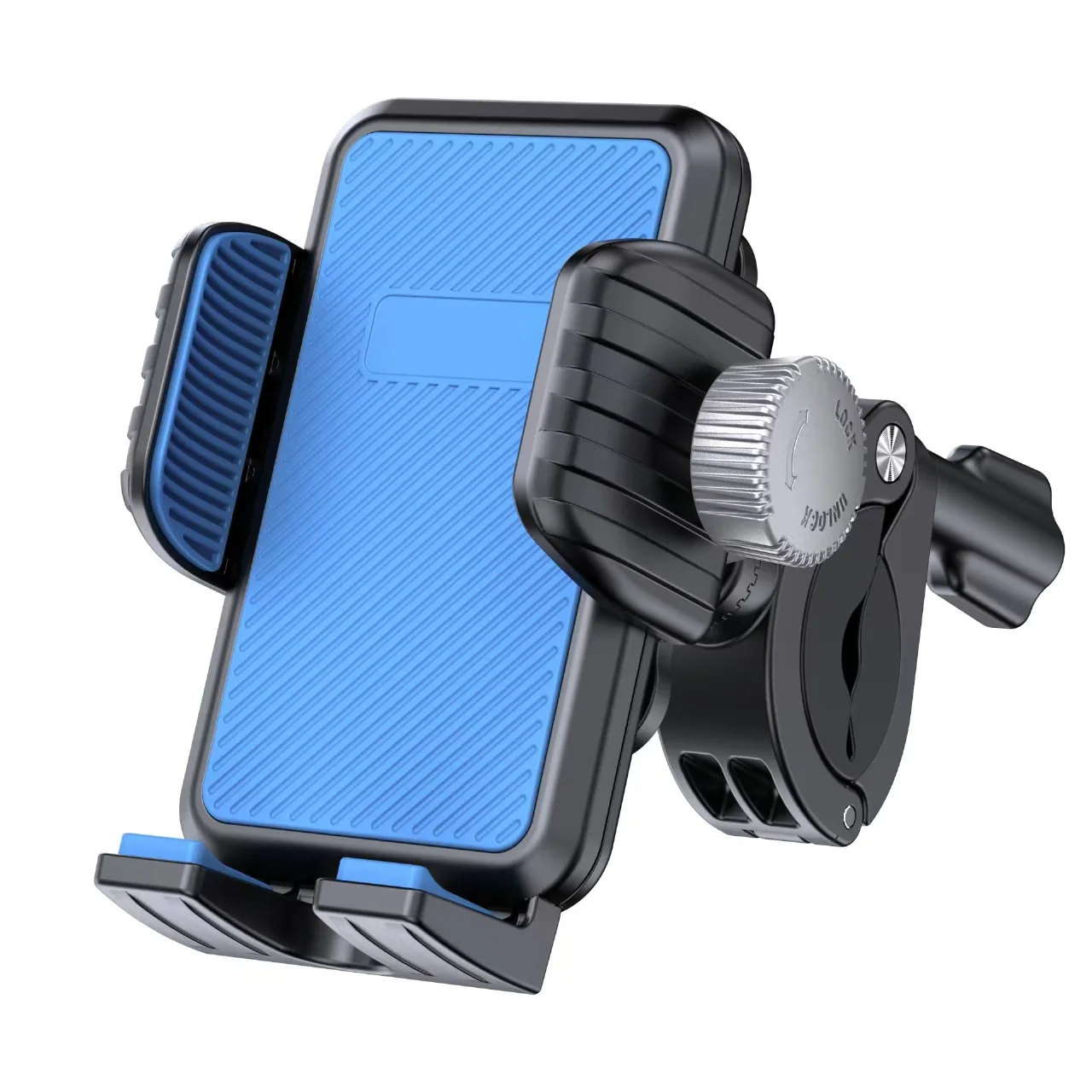 Penyangga Ponsel Motor QUAD LOCK Anti-guncangan untuk Luar Ruangan, Penyangga Segitiga, Pengisian Daya Nirkabel, Penyangga Navigasi