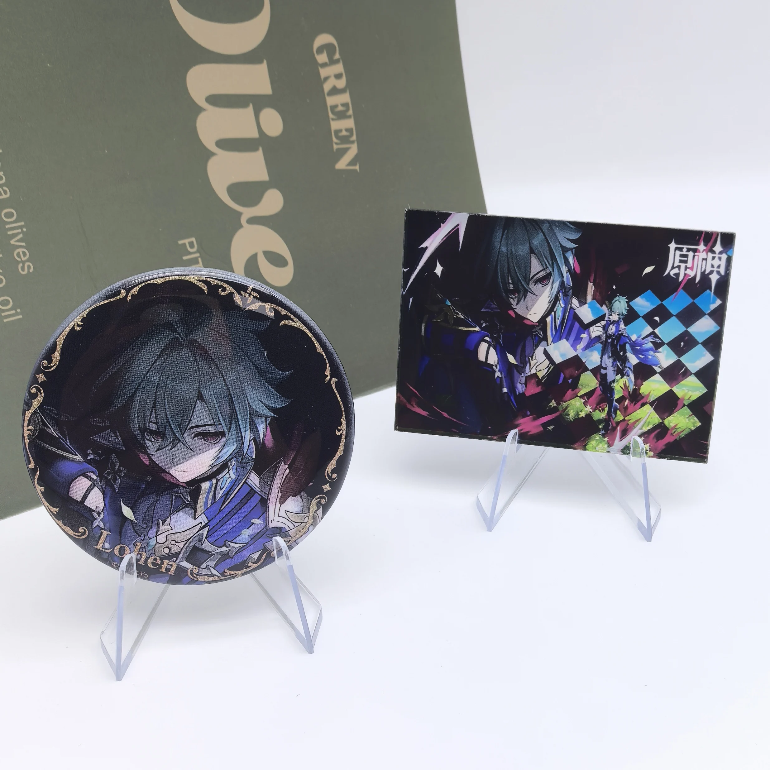 1PC Anime Brooches Animal Cool Game Acrylic Genshin Brick Desktop Lohen for Men Women the Badge Standee Decor Bag Collectible