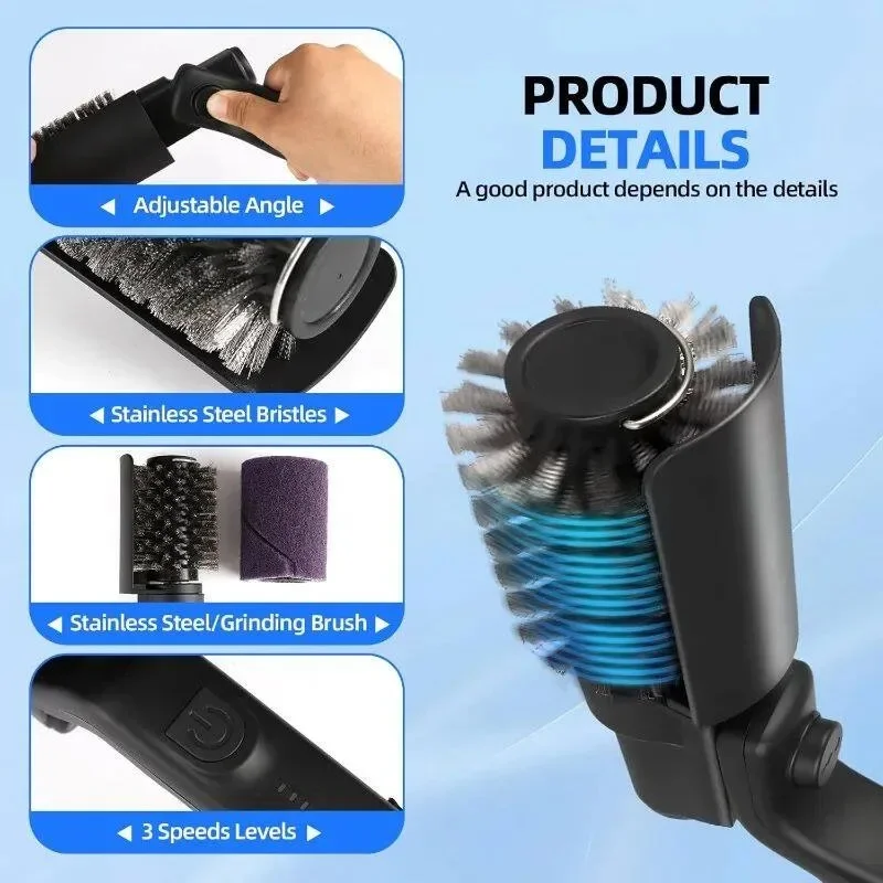 Electric Grill Cleaner Brush Safe for All Grill Grates & Oven Racks Portable Kitchen Scrubber for Stubborn Grease