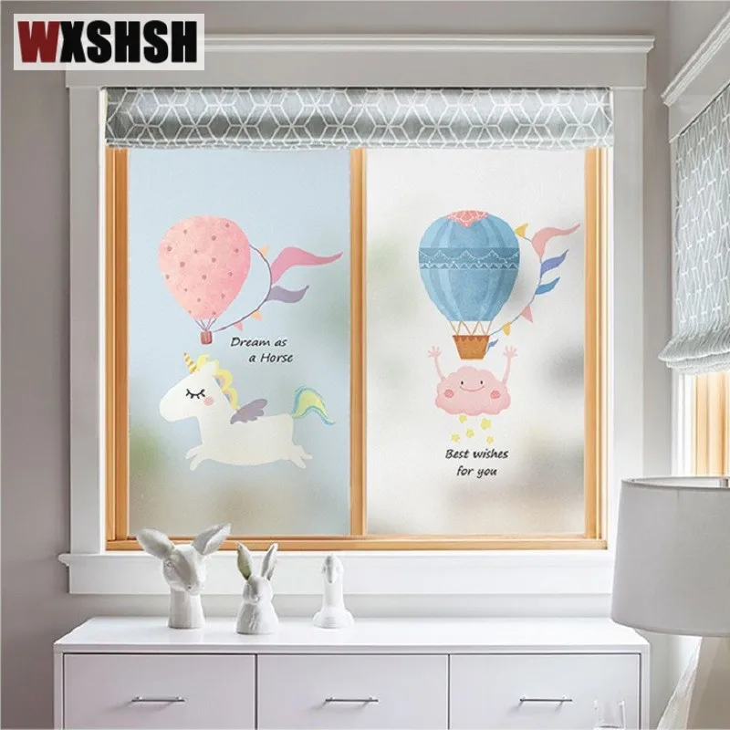 Window Sticker Static Glass Foil Fairy Tale Style Stained Frosted No Glue Custom Size PVC Recyclable Raamfolie