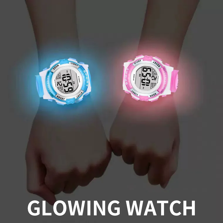 Crianças Watch Sport Kids Rubber Strap Waterproof LED Digital Watch para Kid Estudante Menina Menino Relógio De Pulso