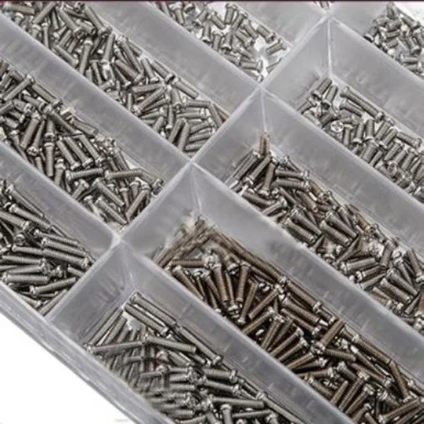 

670Pcs Stainless Steel Watch Screws 10 Different Sizes Clock Repair Stainless Steel Screws Set Transparent Case