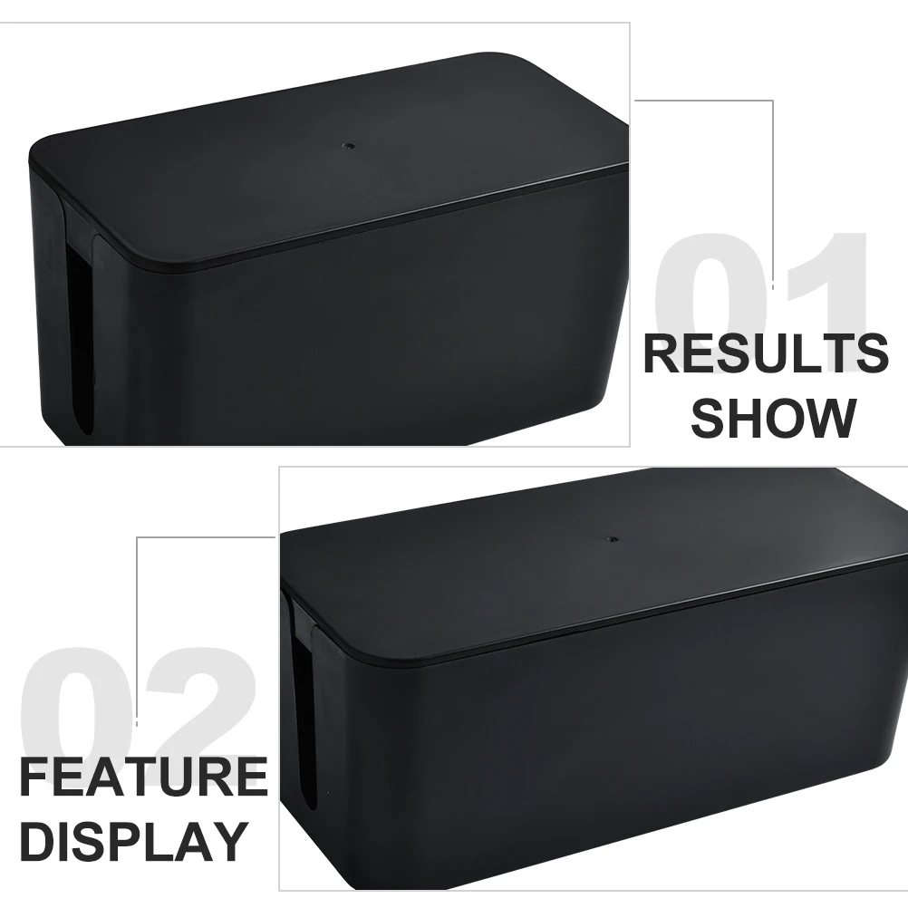 

2 Pcs Cable Storage Box Charging Wire Case Desk ganizer Power Line Container Set Home Office Strong Plastic Protect Wires Avoid