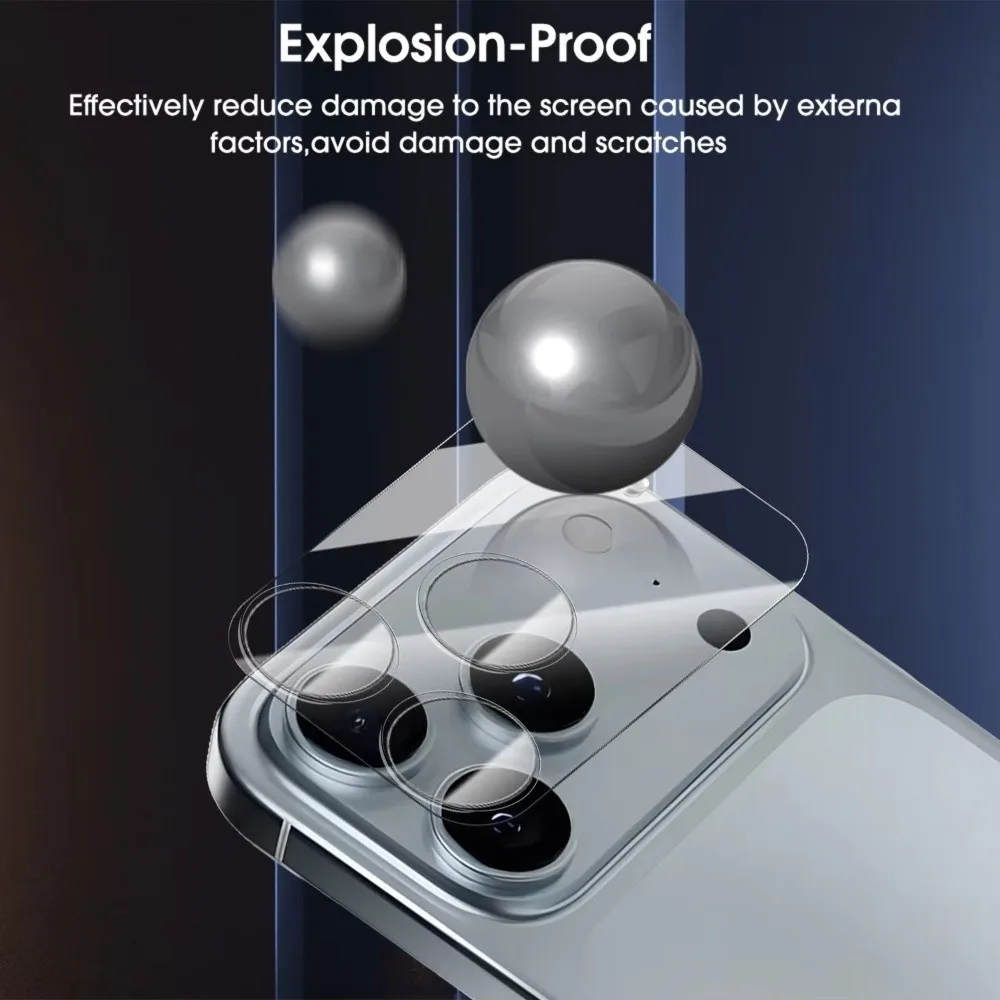 Tempered Glass Lens Protective Film Anti-scratch HD Lens Films Clear 3D Lens Cover for iPhone 17/Air/17 Pro Max