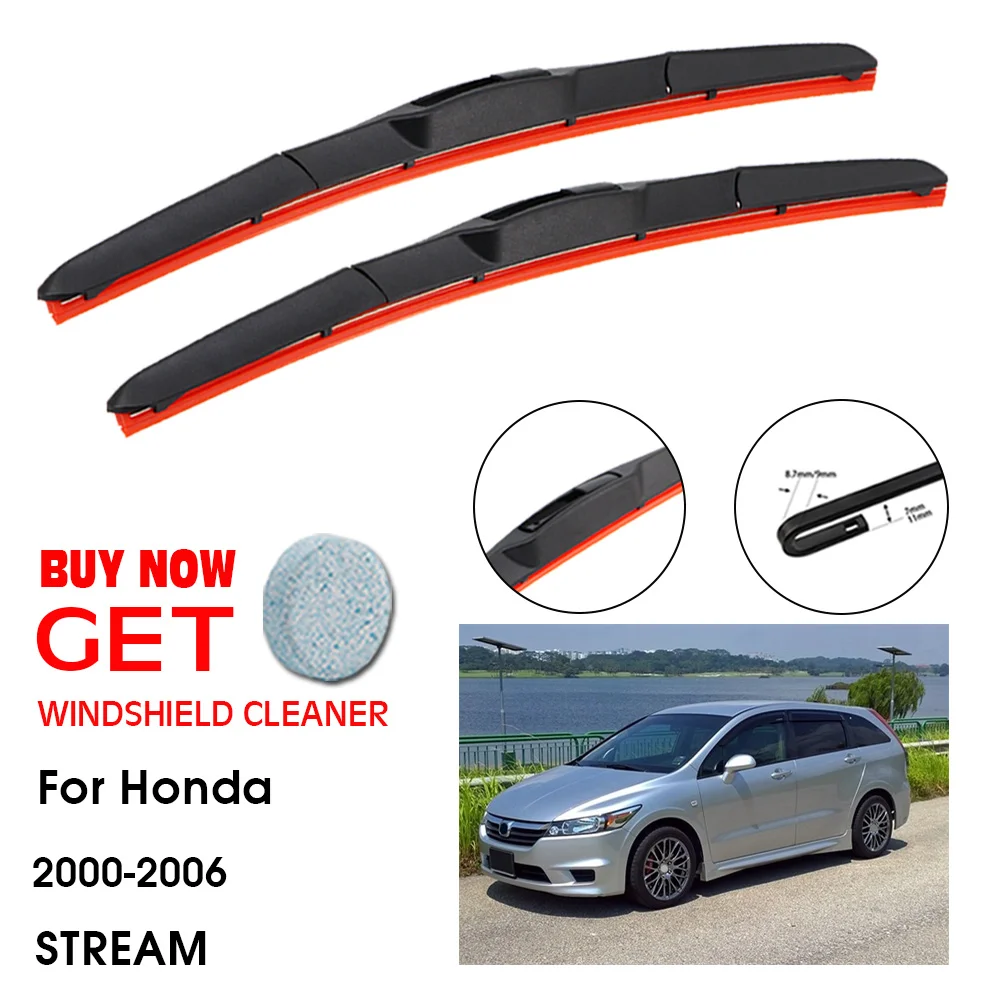 

Car Wiper For Honda STREAM 24"+14" 2000-2006 Front Window Washer Windscreen Windshield Silica Gel Wiper Blades Accessorie