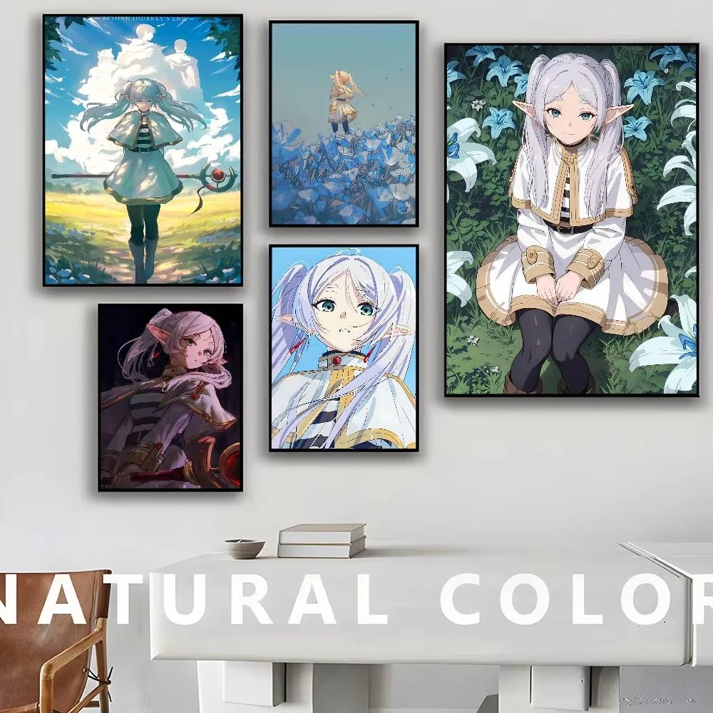 5D DIY Diamond Painting Kit Frieren Classic Anime Art Full Drill Rhinestone Mosaic Wall Decor Craft Kit Home Gift Frameless