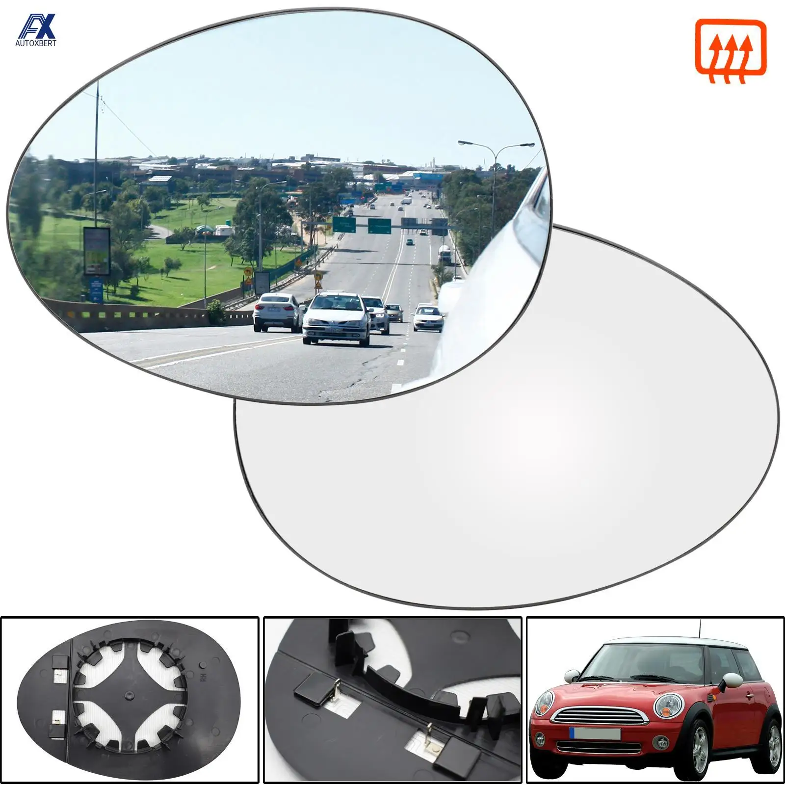 For Mini Cooper S One Countryman R55 R56 R57 R58 R59 R60 R61 2007 - 2014 Left Right Side Wing Mirror Glass Heated Convex Plate