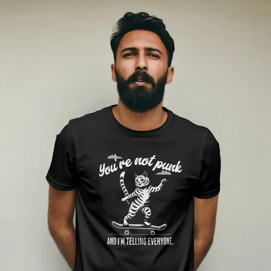 You're Not Punk Jawbreaker skater cat hardcore emo gift for music lovers and bay area punks