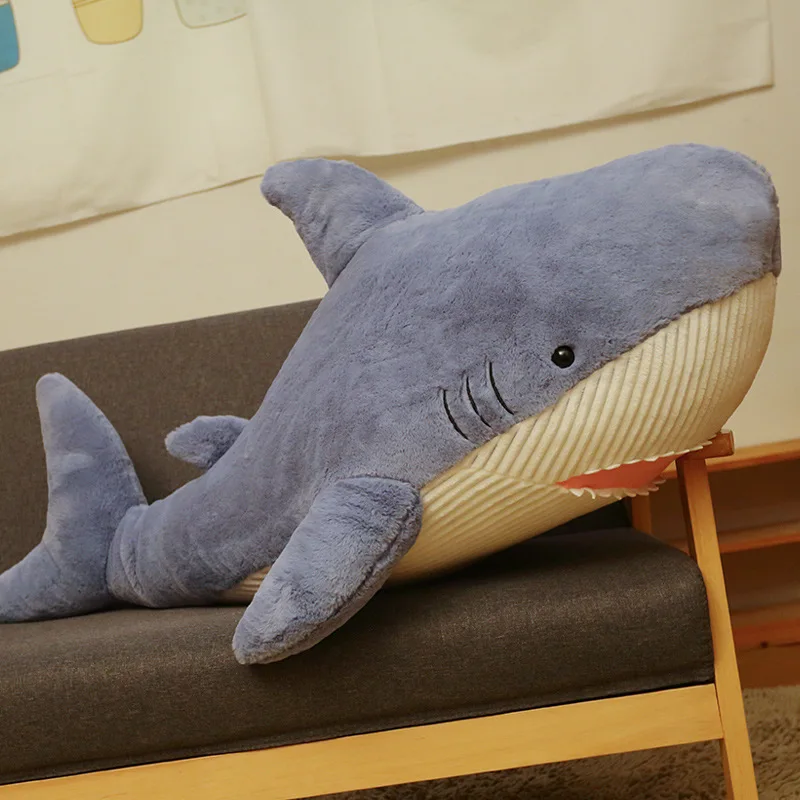 60/90cm Shark Whale Plush Pillow, Home Sofa Bed Cute Underwater Animal Decoration Ornament Cushion Doll,Hug Sleep Soothing Gift