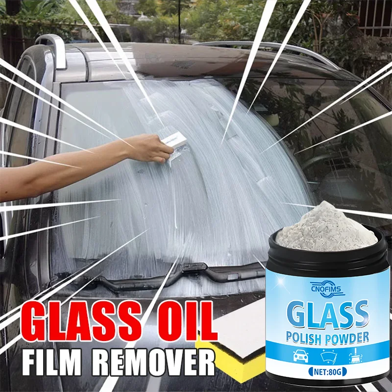 80g Car Glass Polishing Powder Scratch Remover Windshield Window Restore Clarity Safe No Damage