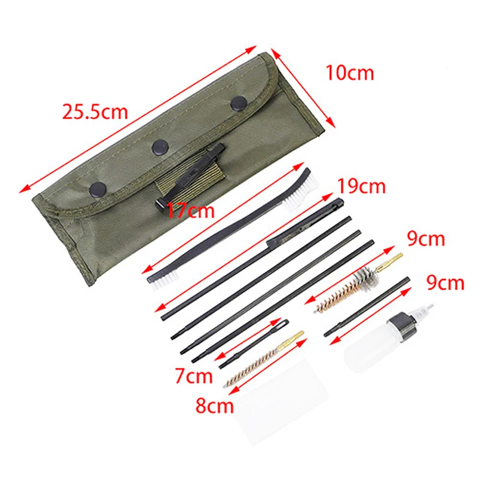 ชุดแปรงทำความสะอาดปืนไรเฟิล1-2ชุดสำหรับแปรงแคลขนาด.22 CAL แปรงไนลอนทำความสะอาดปืนพกสำหรับ M16 AR กระเป๋าล่าสัตว์