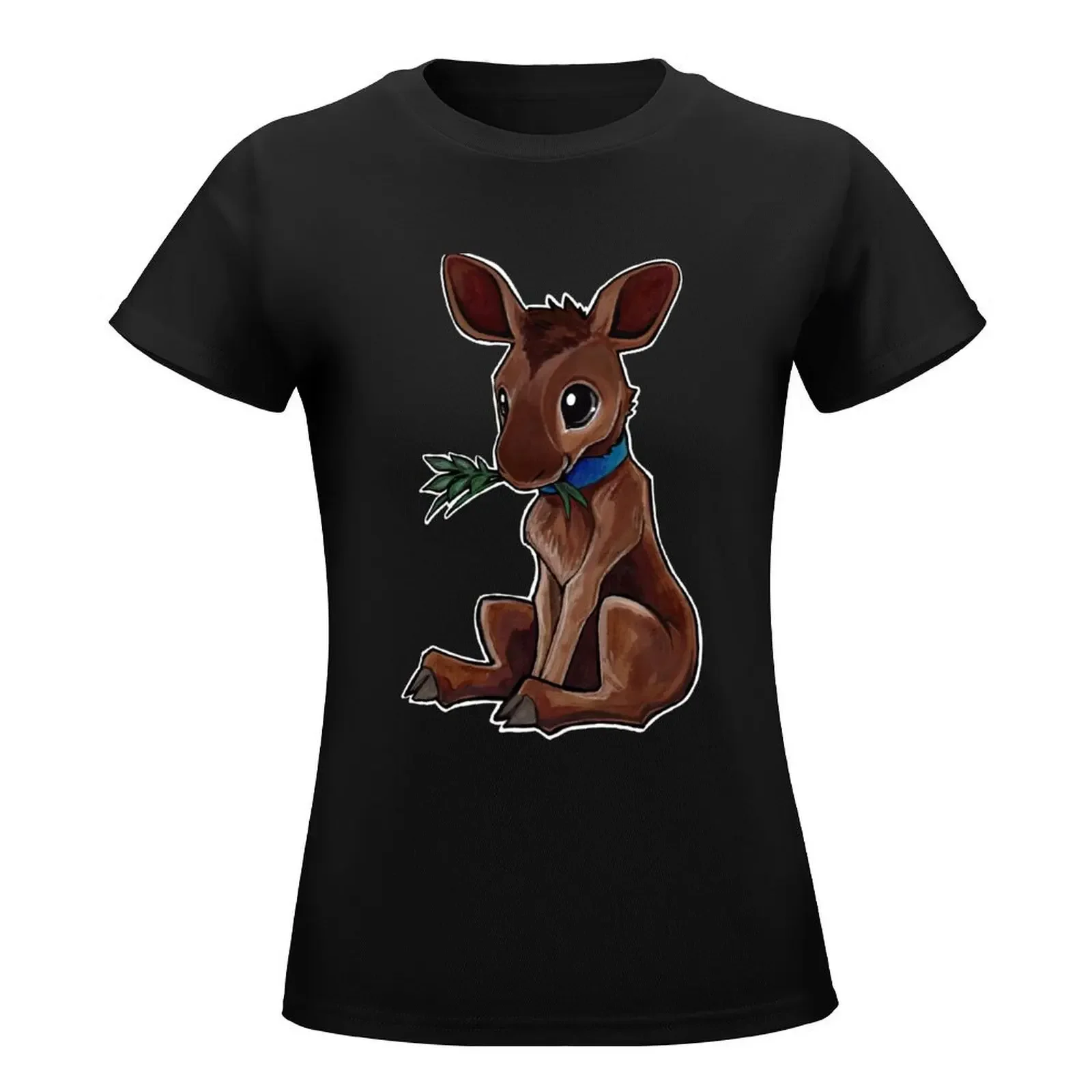 Baby moose T-Shirt anime clothes tops t-shirts for Women graphic tees