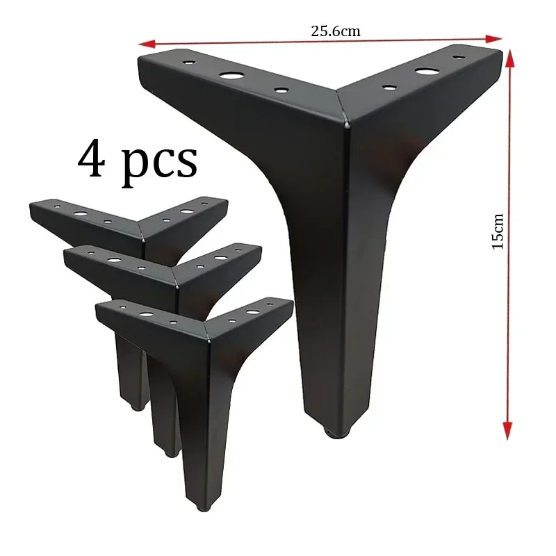 4pcs DIY Replacement Sofa Feet Metal Legs for Furniture Modern Triangle Feet Cabinet Couch Chair Heavy Duty Cabinet Couch Legs