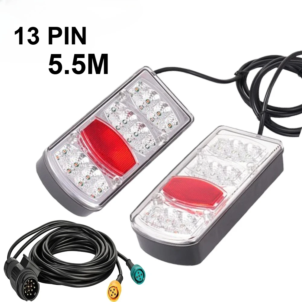 1 Set 12V 5.5m Cable 13 Pin Plug Wiring Harness LED Tail Light Rear Stop Brake Light Signal Lamp Caravan Lorry Car Truck Trailer