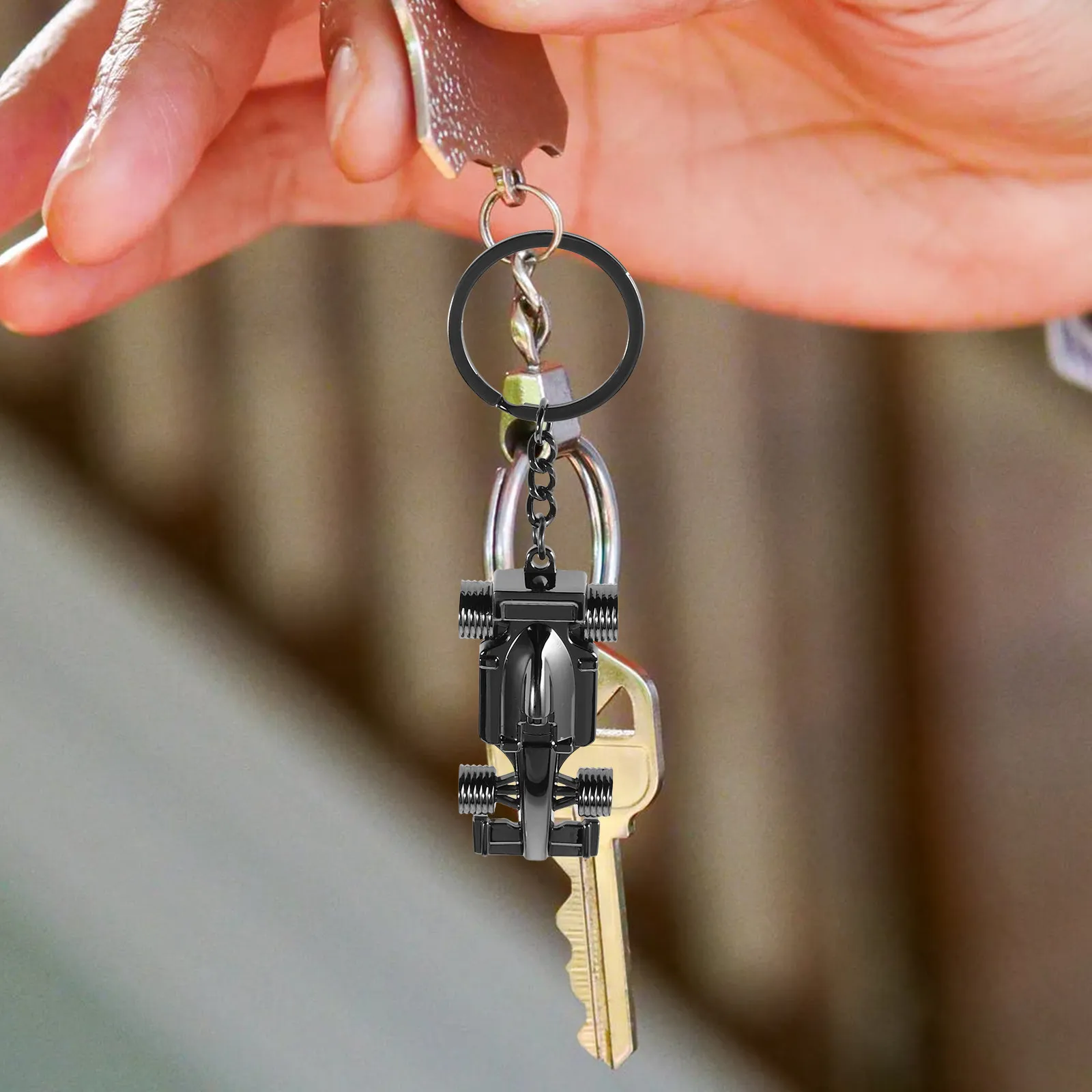 2 Pcs Car Key Ornament Keychain Pendant Ring Auto Part Stylish Automobile for Keychains