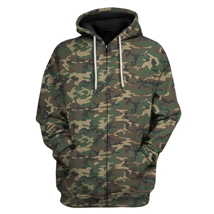 Camouflage Zipper Hoodies 3D Sakura Samurai Printing Men Women Hip Hop Tracksuit Harajuku Zipper Hoodie Men's Clothing jacket