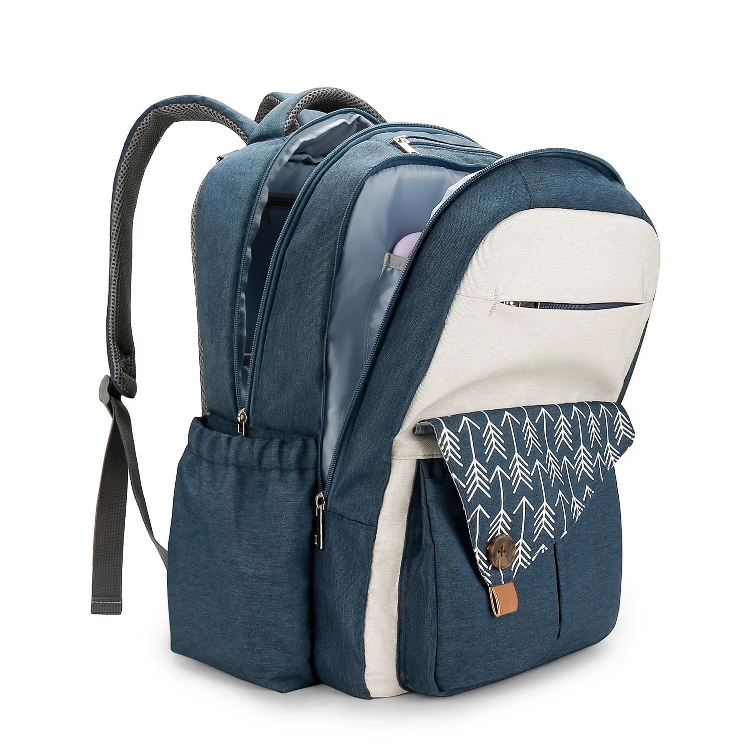 حقيبة السفر حقائب المومياء الطفل أكياس الحفاضات حقيبة الظهر متعددة الوظائف طارد المياه حقيبة حفاضات كبيرة على ظهره النشاط والعتاد #3