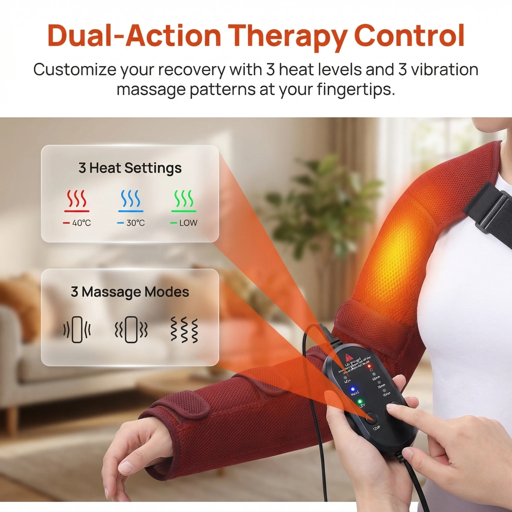 Electric Heating Massage Long  - Shoulder Pad Set In ulasan dan harga