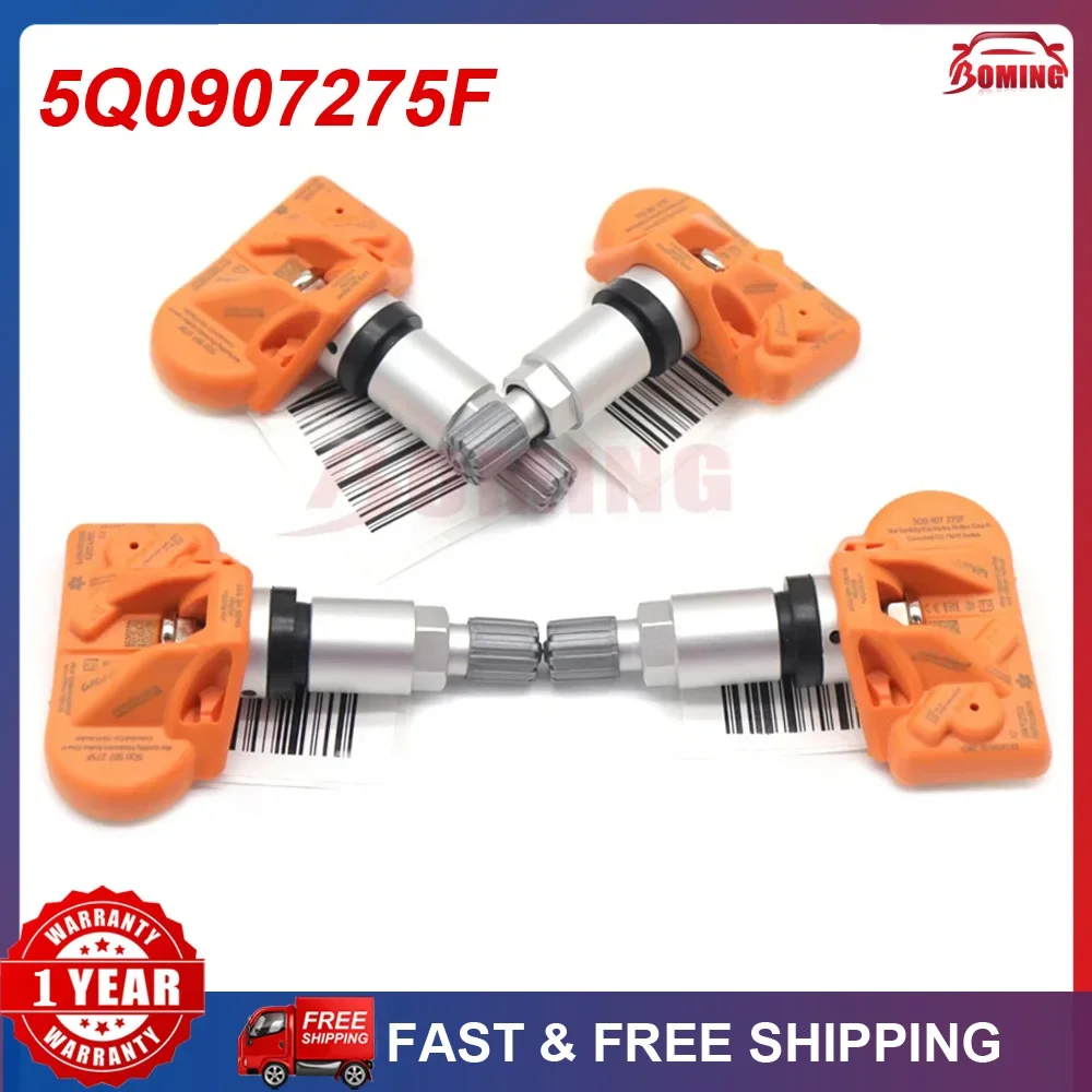 

4Pcs/lot 5Q0907275F 433Mhz TPMS Tire Pressure Sensor For Audi Q7 Q5 Volkswagen Beetle Passat Porsche 911 Cayenne Bentley