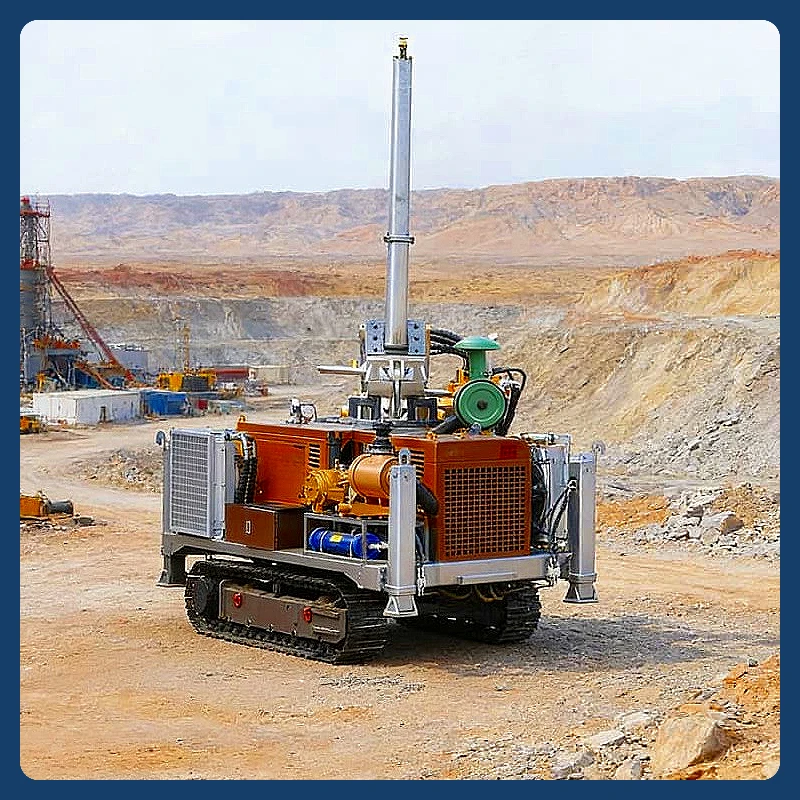Diamond Core Drill Rig Full Hydraulic Crawler Mounted Remote Control Safe Mining Exploration Continuous Operation Customized