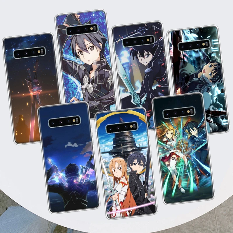 Sword Art Online Kirito Asuna Phone Case For Samsung Galaxy S24 S23 S22 Ultra S21 S20 Fe S10 Plus S10E S9 S8 + Shell Coque