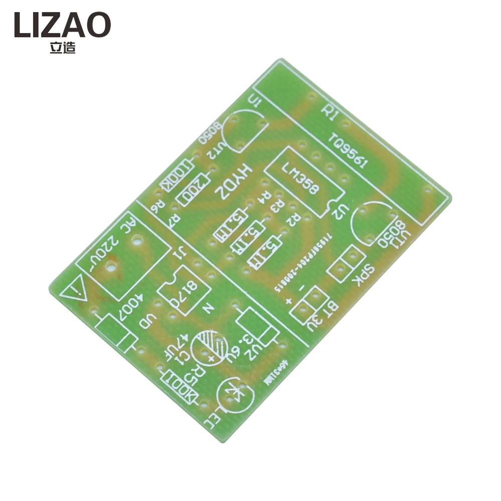 LIZAO DIY Electronic Simulation Power Outage Acousto-optic Alarm Kit PCB Sound Alarm Student Training Practice Project