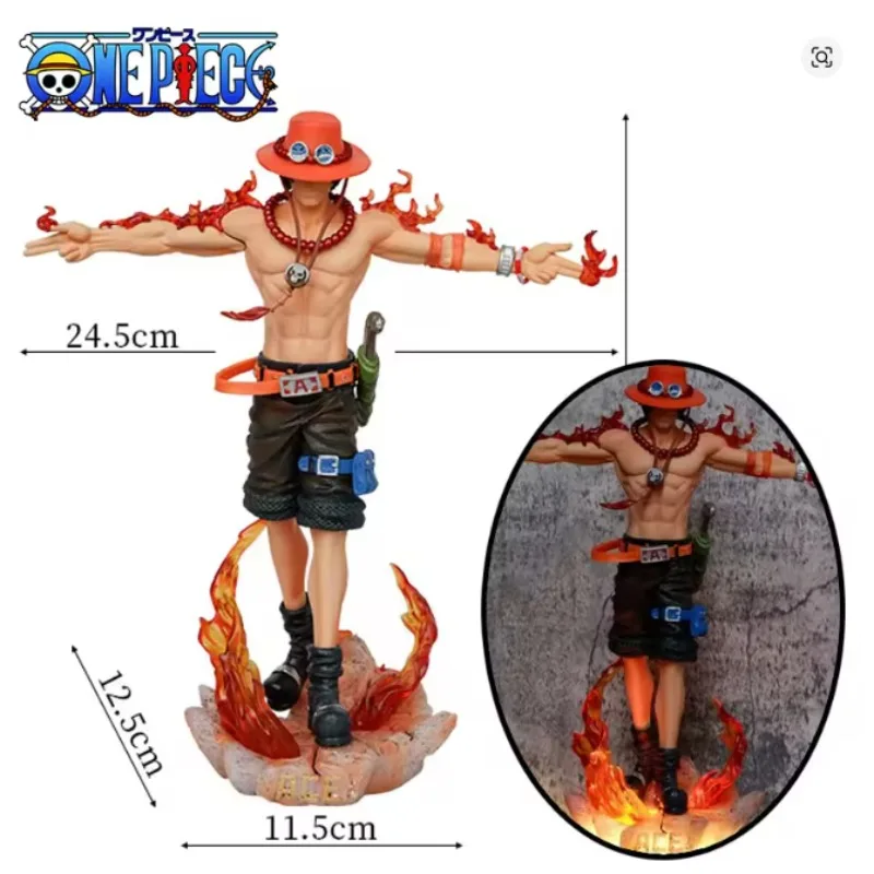 Figura de acción de One Piece Ace, figura de acción de Portgas·D· Ace, estatua de Pvc, modelo Gk, muñeco de colección, decoración de escritorio, juguete, regalos de cumpleaños