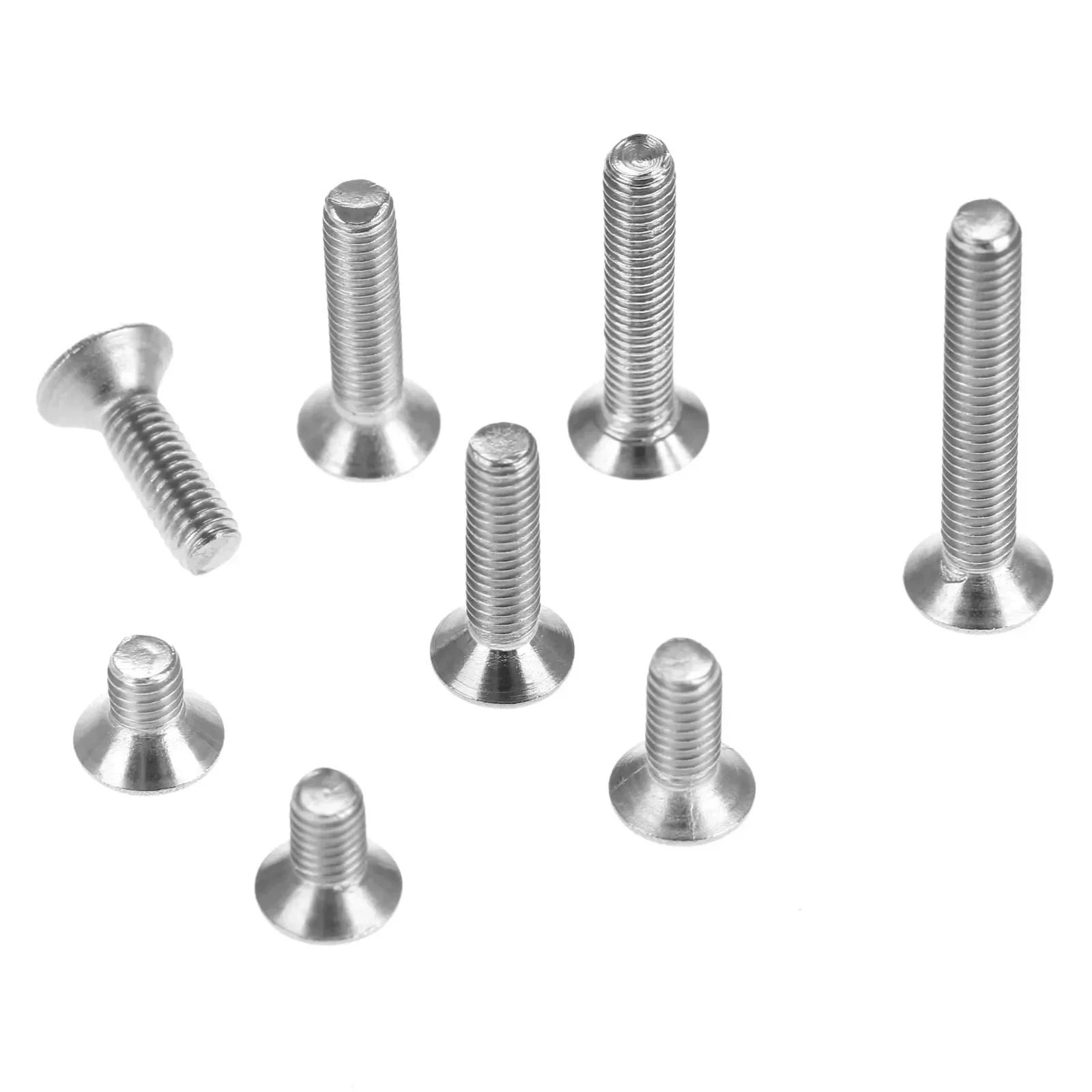 Tornillos de acero inoxidable M3 100, tornillo de cabeza plana Hexagonal de UDS, M3 x 5mm/6mm/8mm/10mm/12mm/14mm/16mm/20mm, 304 tornillos avellanados