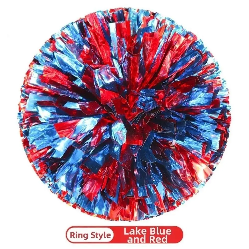 28cm Game Pom Poms Multicolors Four Finger Ring Cheering Ball PET Come On Props Cheap Practical Cheerleading