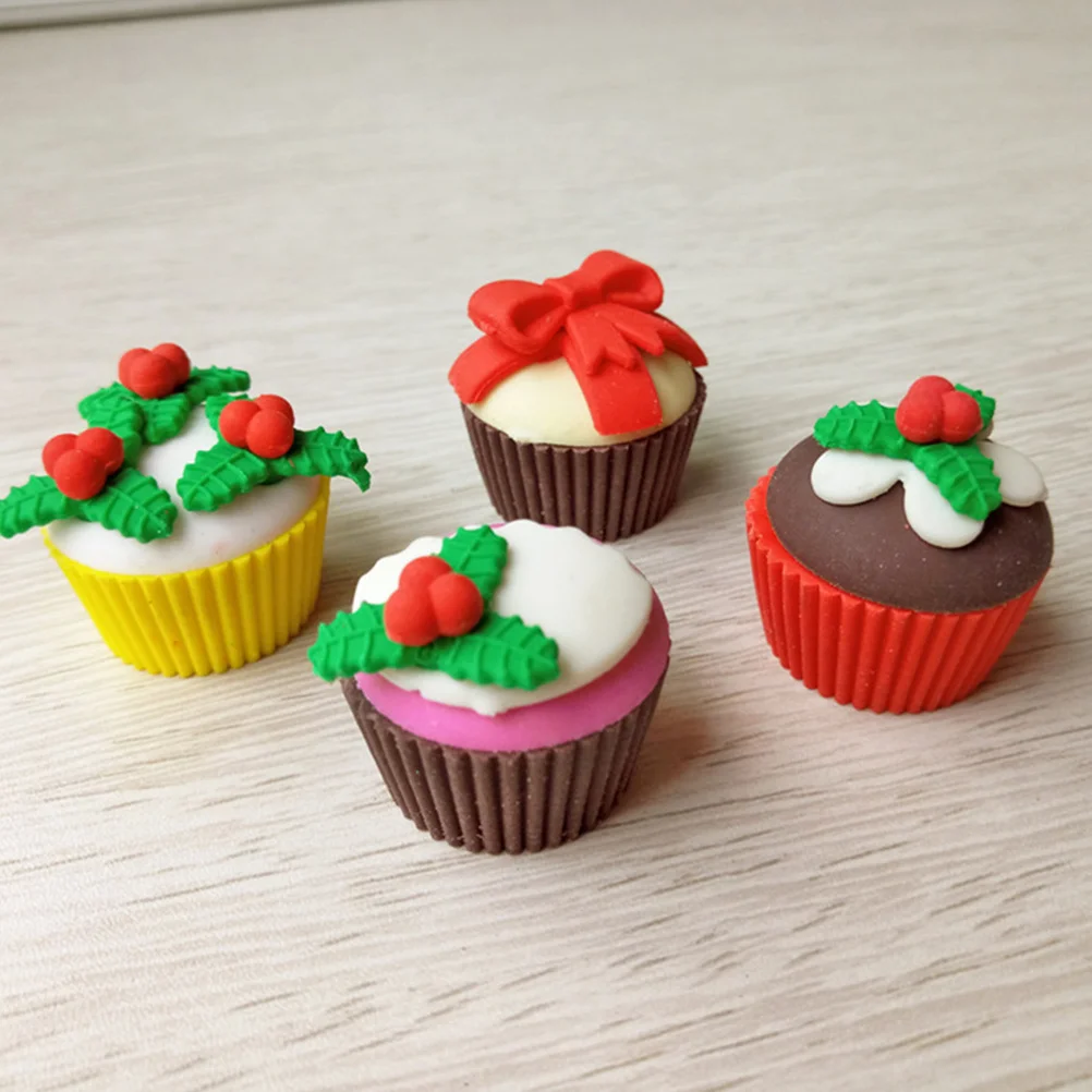 

12Pcs Christmas Santa Claus Eraser Adorable Shape Pencil Eraser for Kids School Art Drawing Gift Christmas Gift