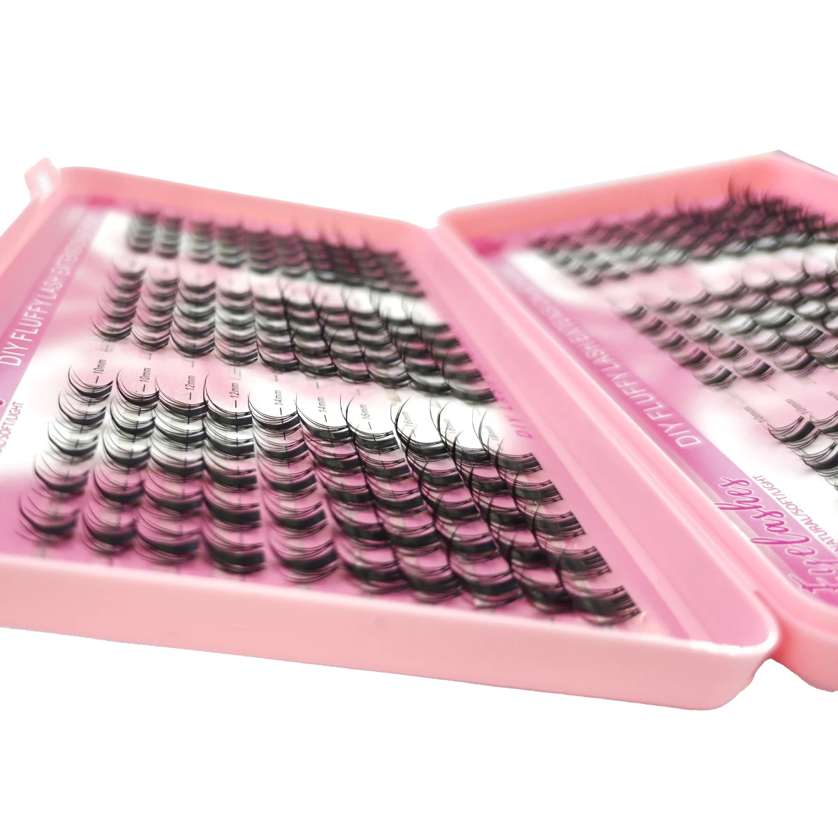 60 file Manga Cluster per ciglia con punte Estensioni ciglia a grappolo sottile Fluffy Anim Cluster Mink Fairy Ciglia individuali